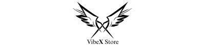 Vibex Store logo with black design on a white background