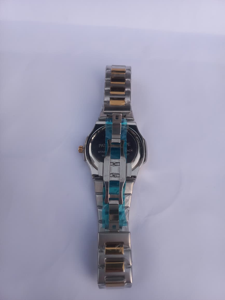 Patek Philippe Nautilus Two-Tone Gold & Silver Watch with Beige Dial